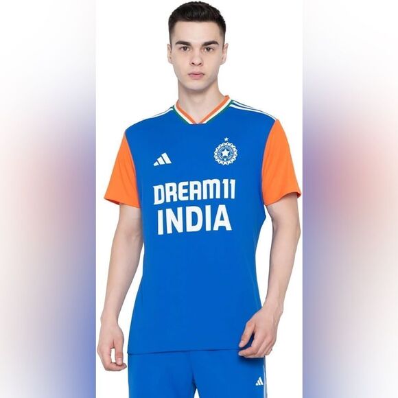 Adidas India T20 - Fan Jersey size Large Blue NWT in packaging - Picture 1 of 7